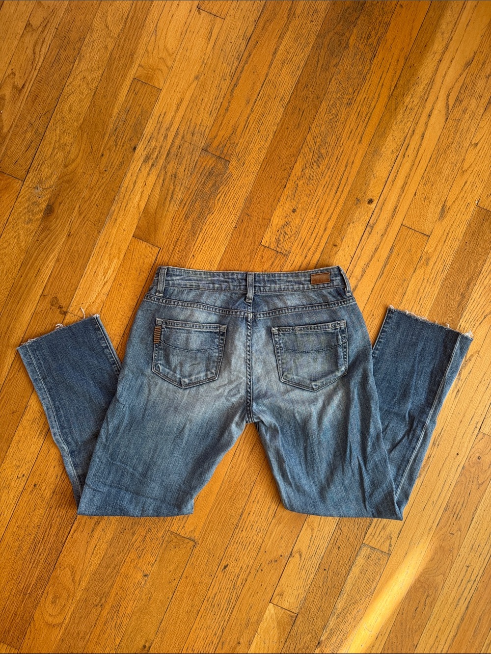 PAIGE Cropped Distressed Jeans